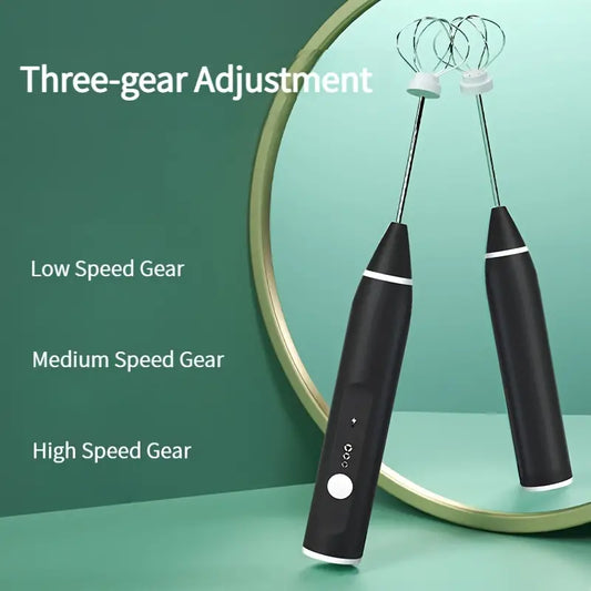 Electric Milk Frother Portable Egg Beater/Coffee Beater USB Rechargeable Handheld Coffee Blender (with free delivery)