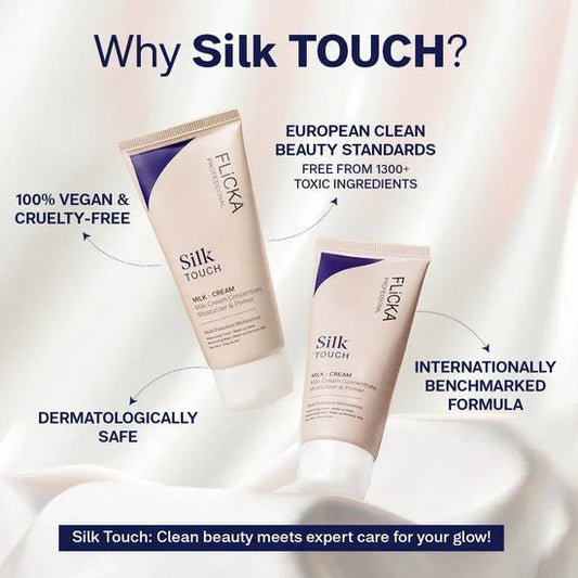 Flicka Silk Touch Concentrate | 3-in-1 | Primer, Moisturizer & Sunscreen (Buy 1 Get ! Free)
